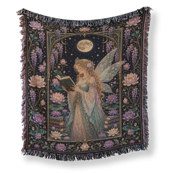 Moonlit Lotus Fairy Reader Blanket