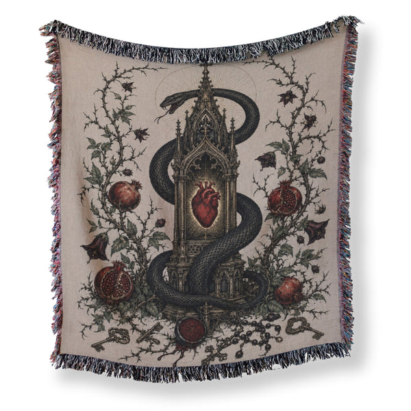 Serpent & Sacred Heart Blanket