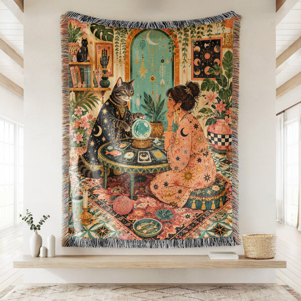 Fortune Teller Cat Blanket