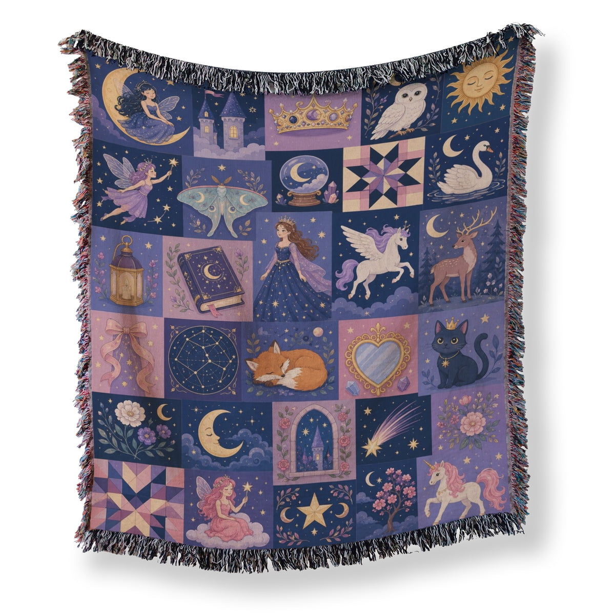 Midnight Fairytale Patchwork Blanket Main image