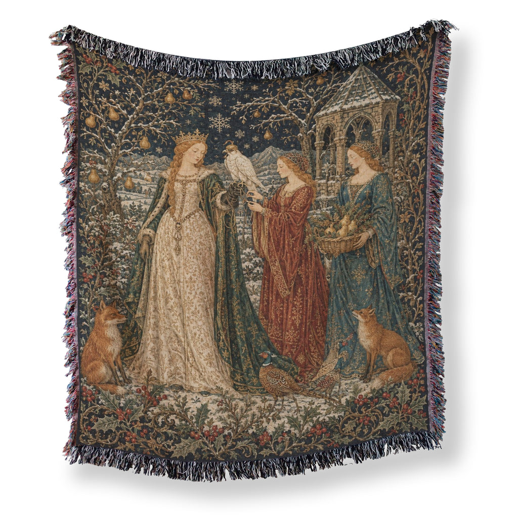 The Winter Falcon Court Blanket