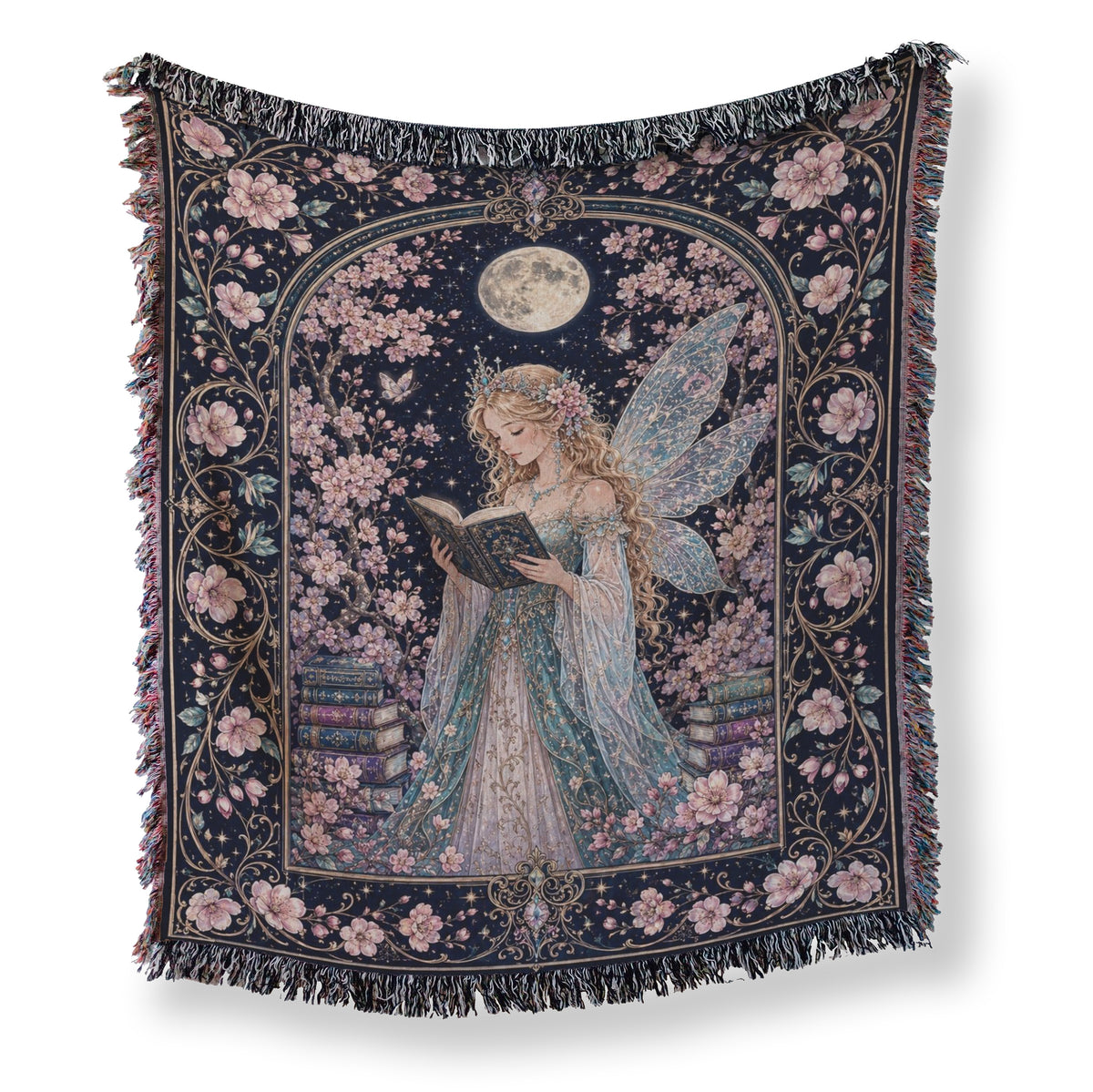Cherry Blossom Fairy Reader Blanket