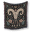 Aries Ram Skull Zodiac Blanket