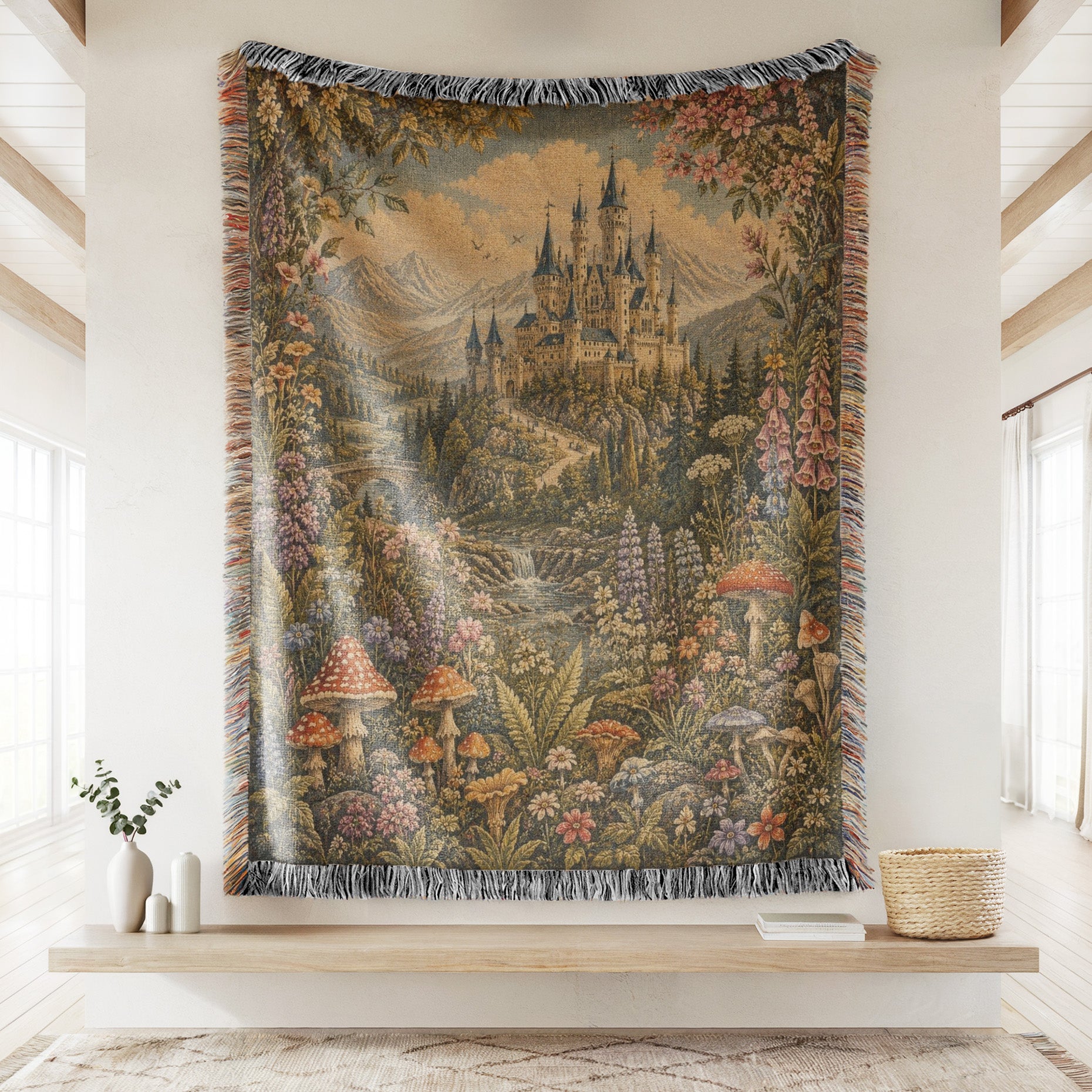 The Wildflower Mushroom Castle Blanket Secondary image