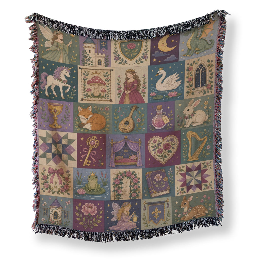 Medieval Fairy Tale Patchwork Blanket