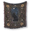 Black Cat at the Garden Gate Blanket