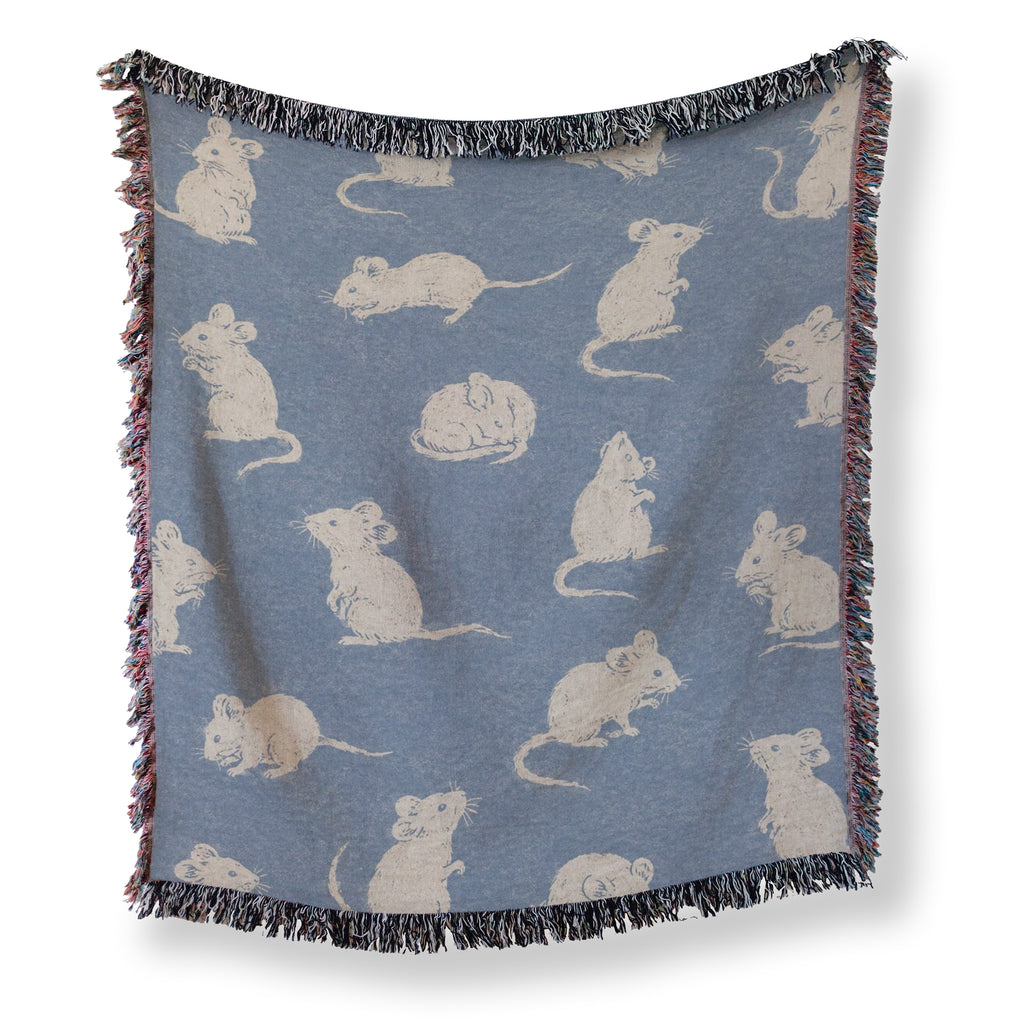 Blue Woodland Mouse Blanket
