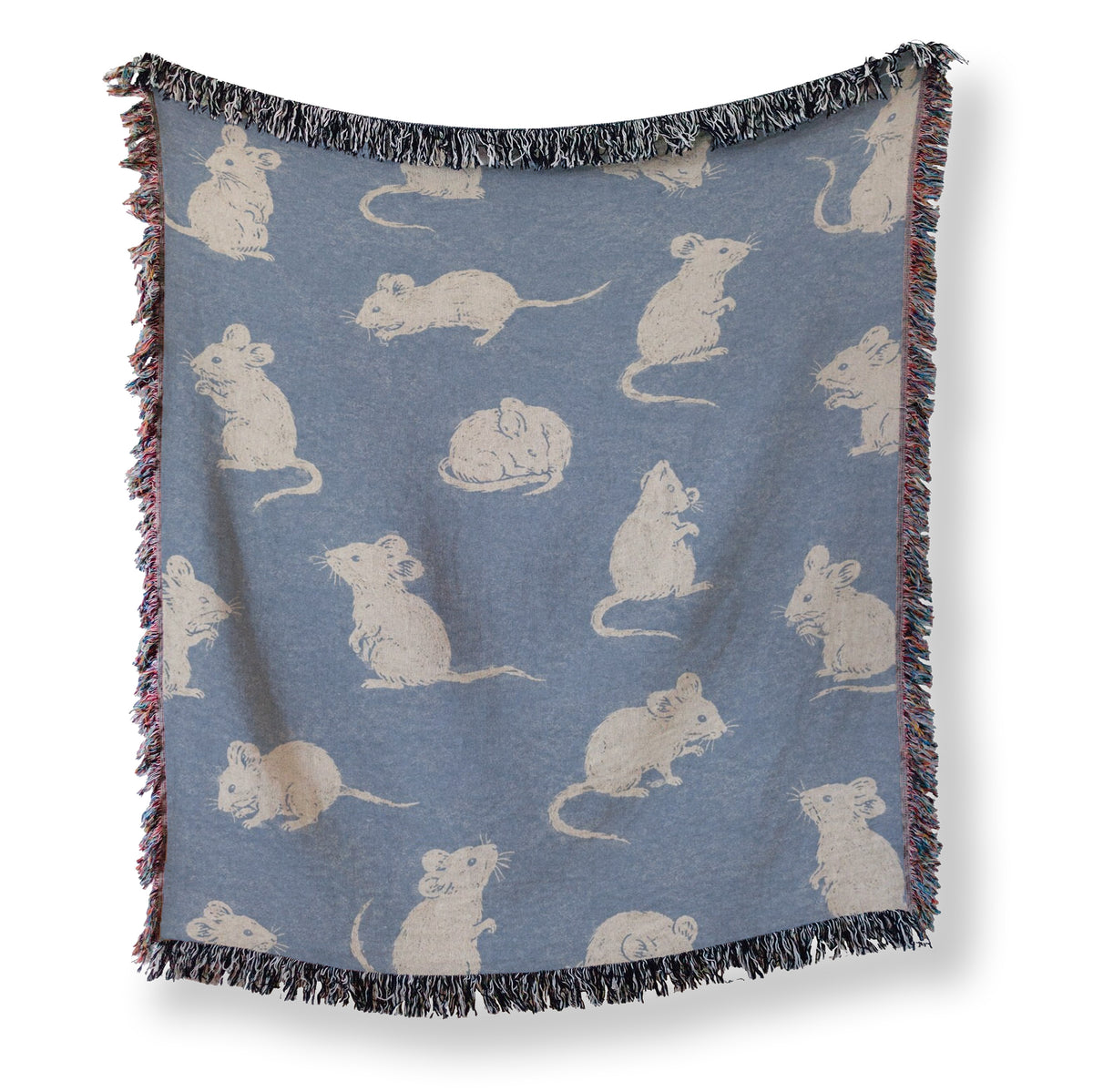 Blue Woodland Mouse Blanket