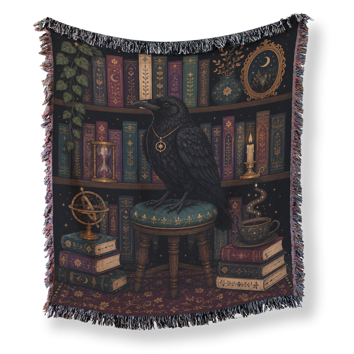 Raven of the Midnight Library Blanket Main image