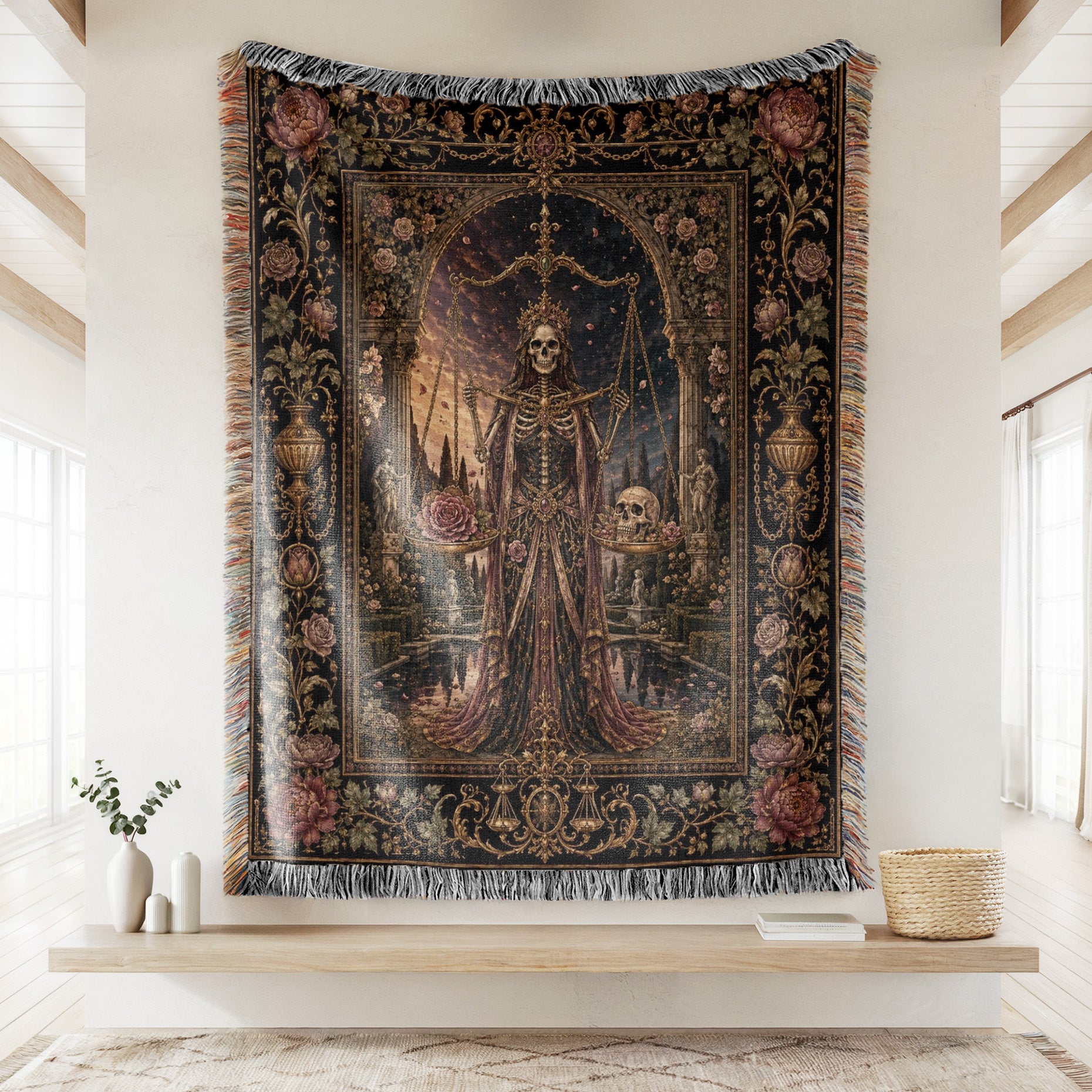 Libra Rose Court Blanket Secondary image