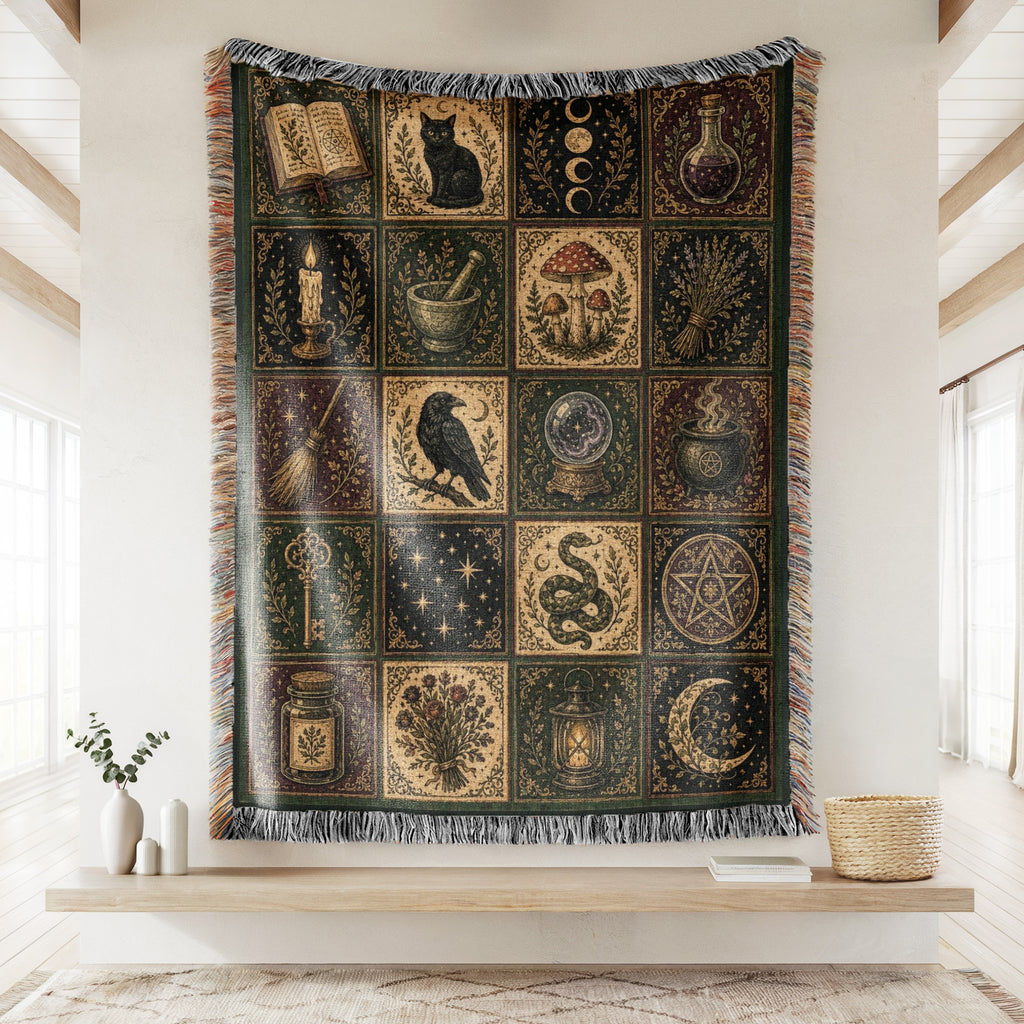 The Witch's Cabinet Patchwork Blanket
