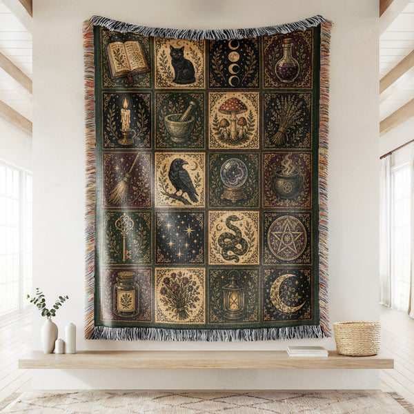 The Witch's Cabinet Patchwork Blanket