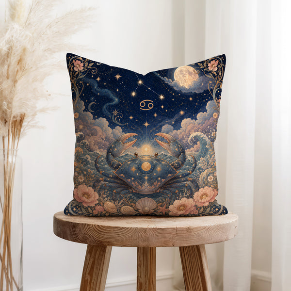 The Moon Crab – Cancer Zodiac Pillow