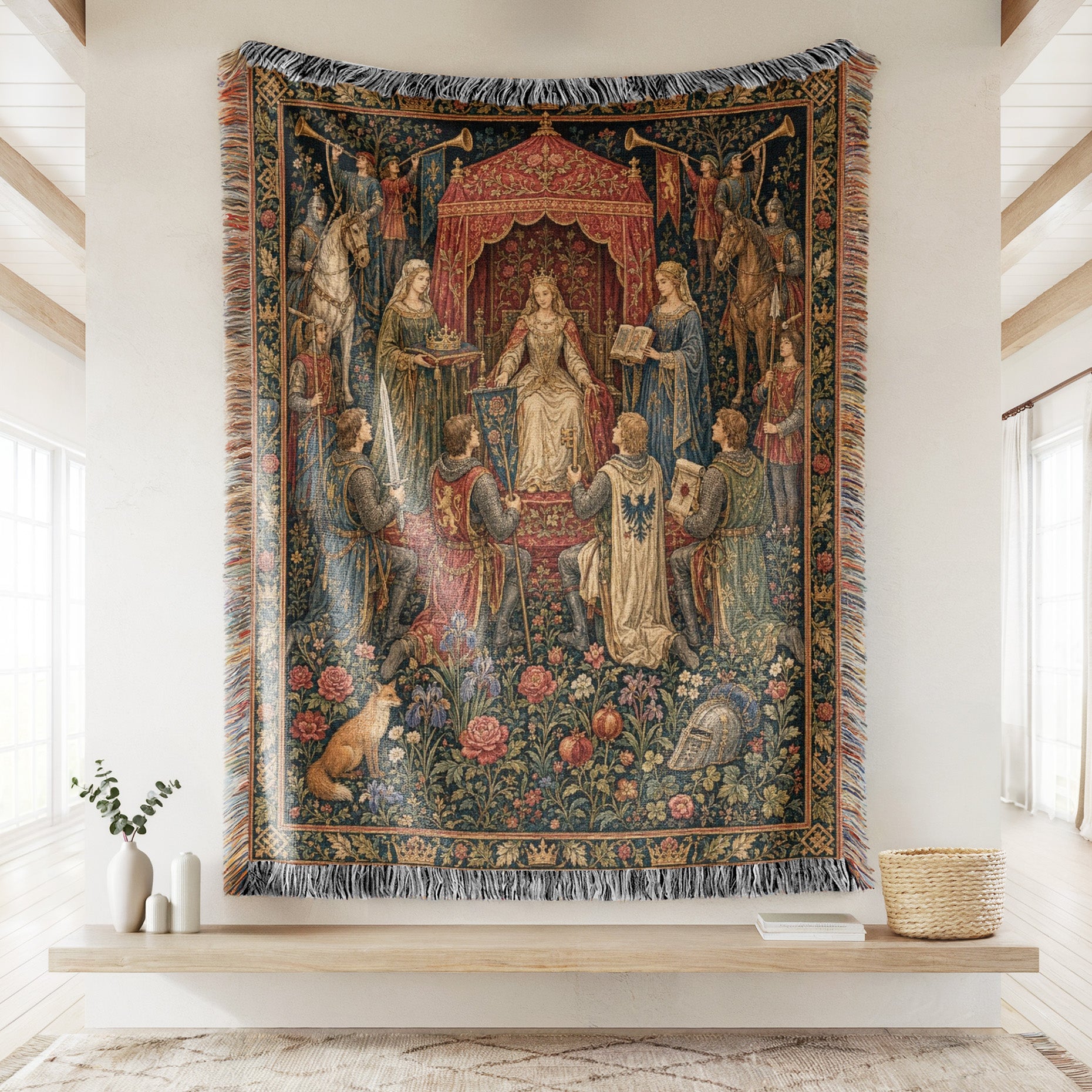 The Queen’s Heraldic Court Blanket Secondary image