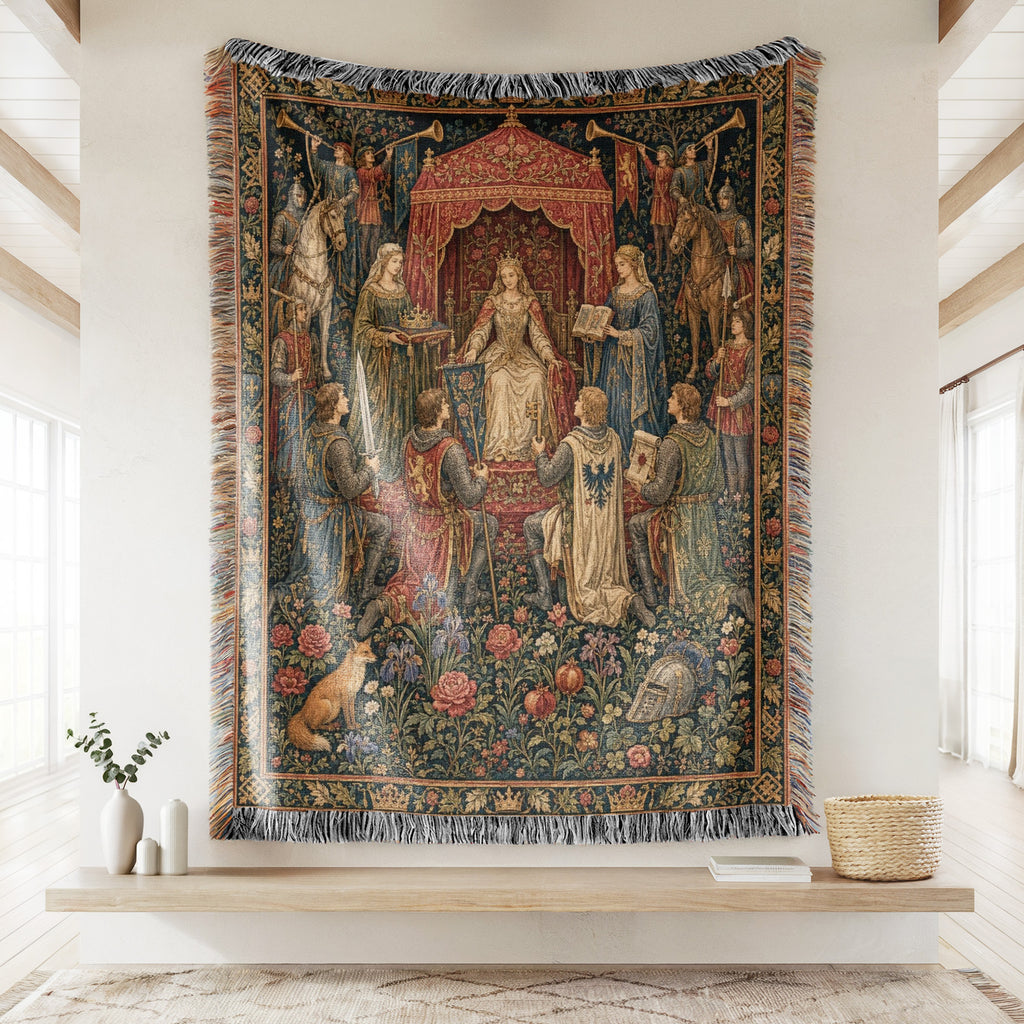 The Queen’s Heraldic Court Blanket