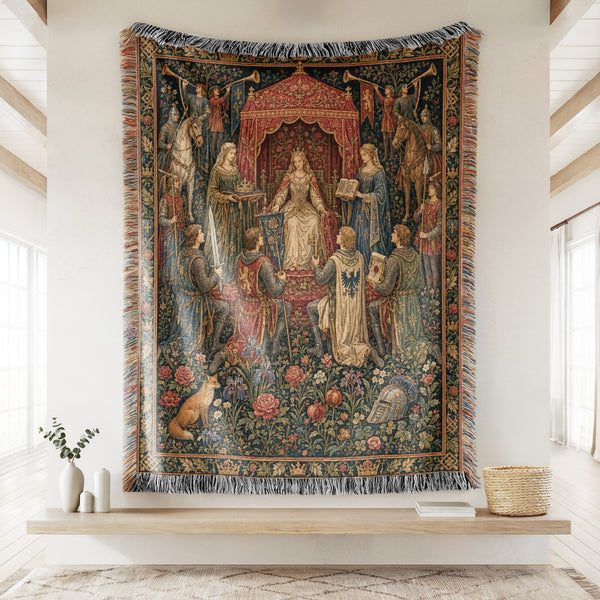 The Queen’s Heraldic Court Blanket