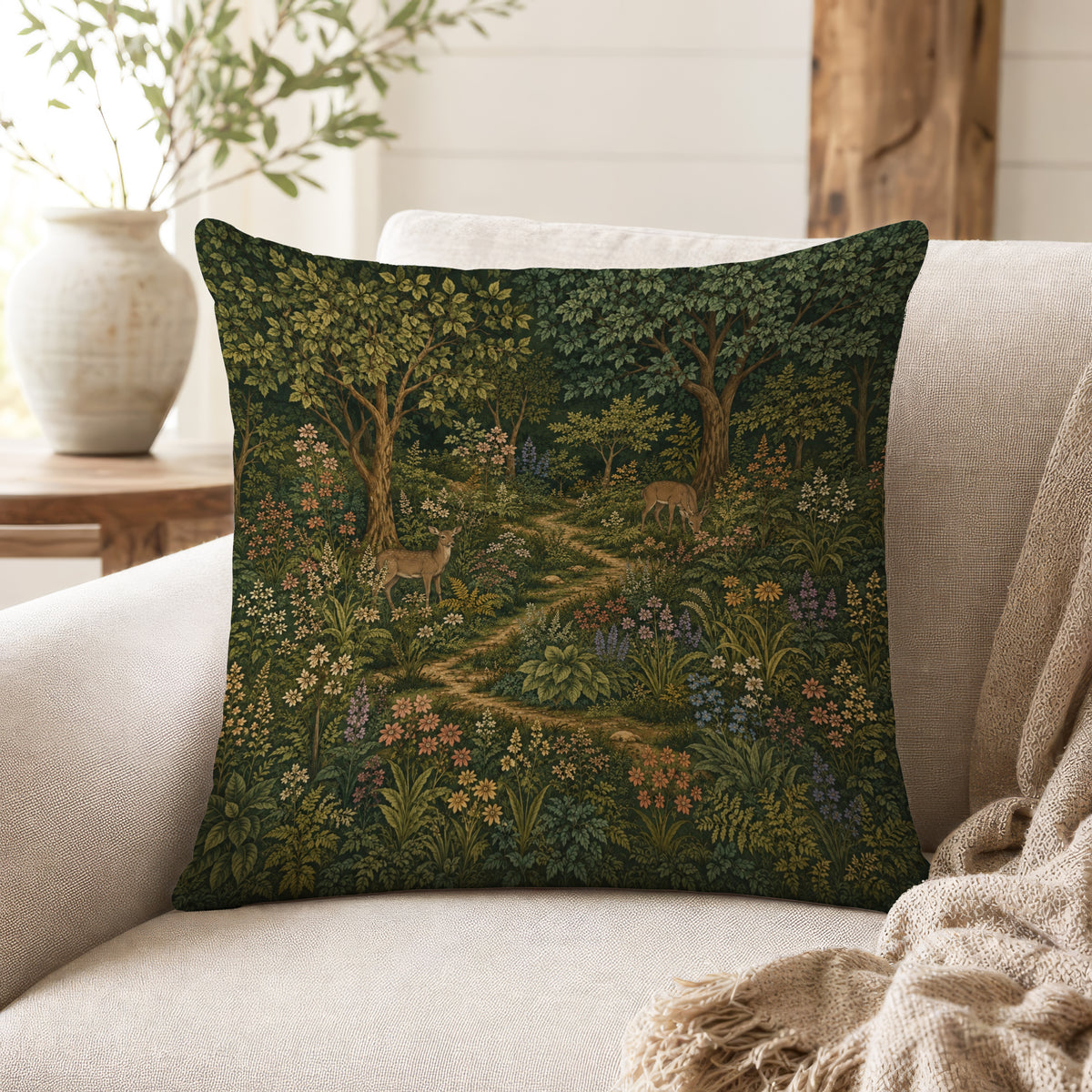 Deerpath Enchanted Woodland Pillow