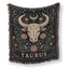 Taurus Floral Bull Zodiac Blanket