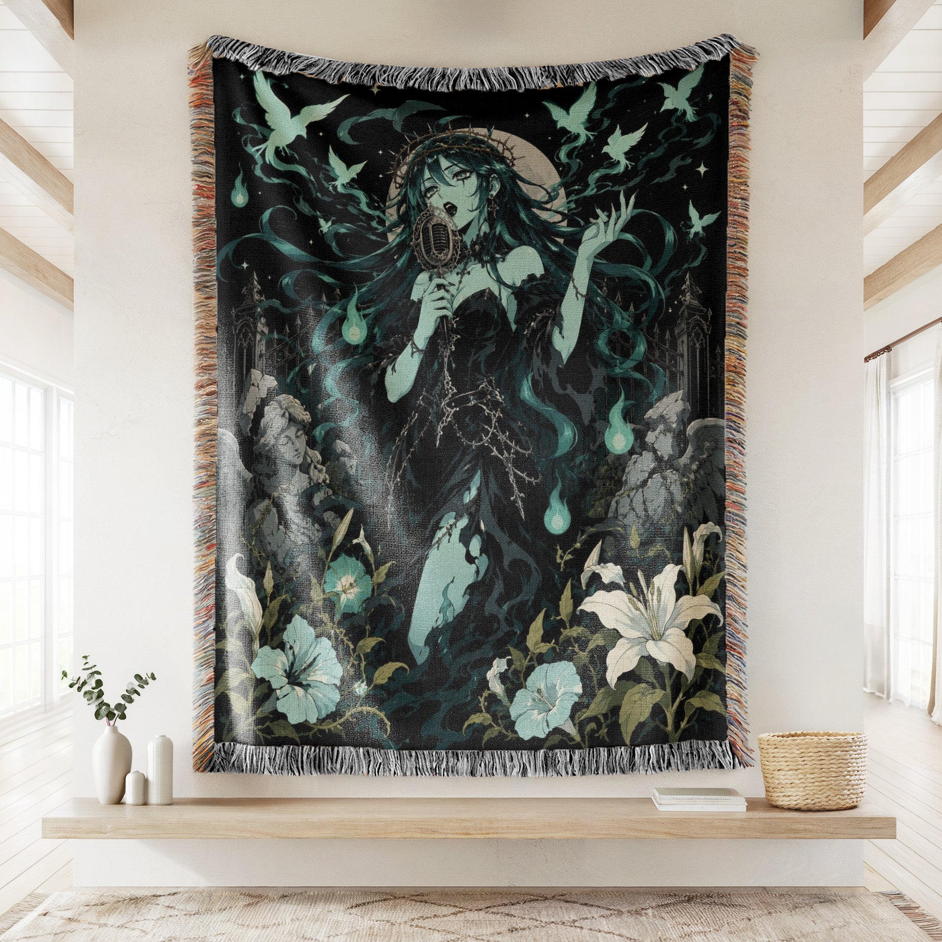 Ghost Singer of the Midnight Garden Blanket Secondary image
