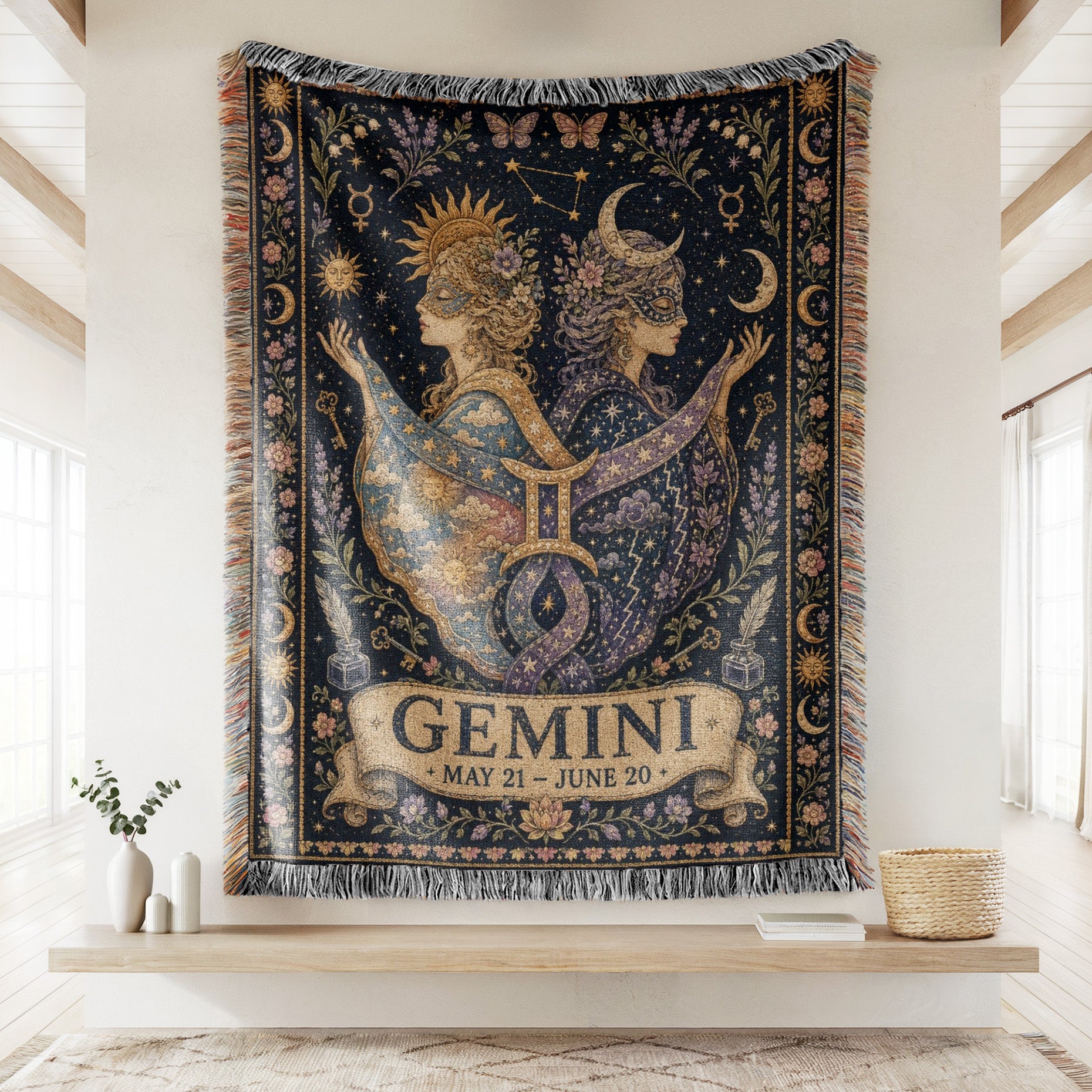 Gemini Sun & Moon Twins Blanket Secondary image