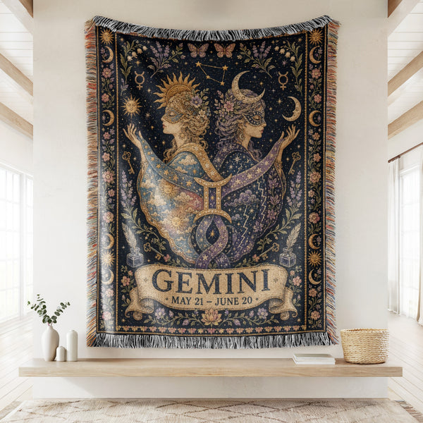 Gemini Sun & Moon Twins Blanket
