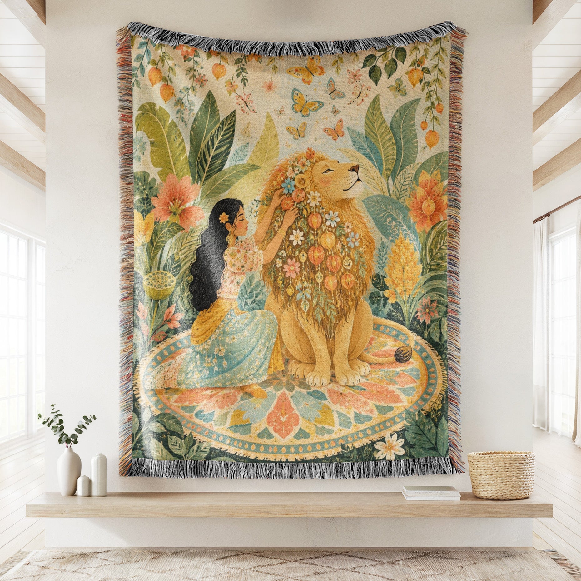 Lion Flower Crown Blanket Secondary image