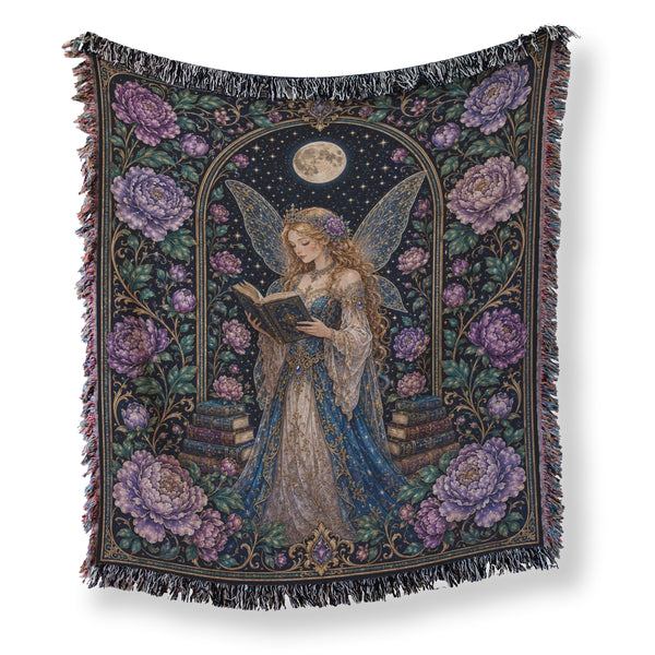 Moonlit Peony Fairy Reader Blanket