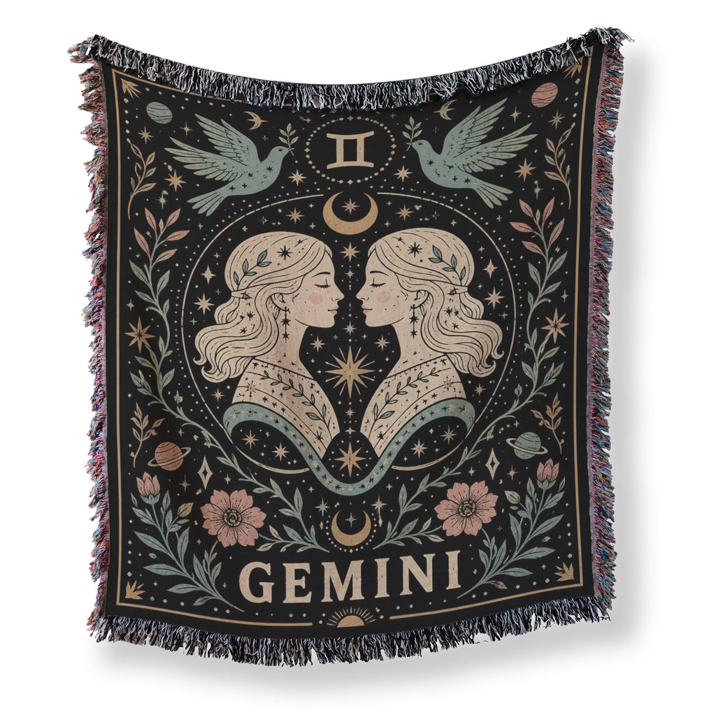 Gemini Celestial Twins Zodiac Blanket