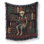 Skeleton Scholar's Celestial Library Blanket