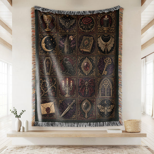 Gothic Relics Patchwork Blanket