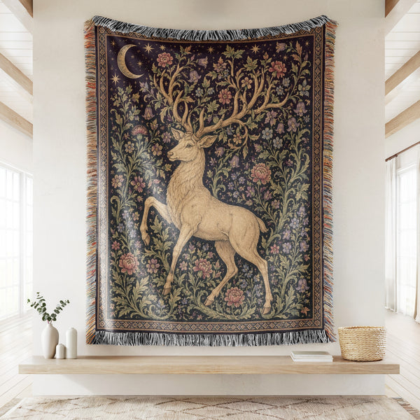 The Moonflower Stag Blanket