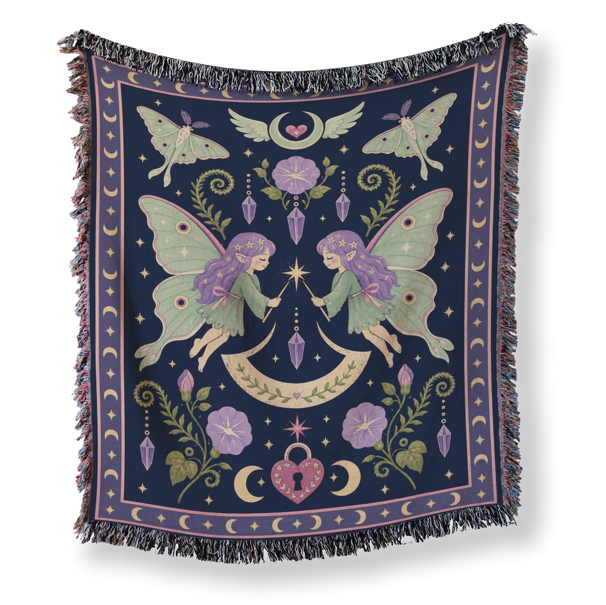 Luna Moth Twin Fairies Blanket