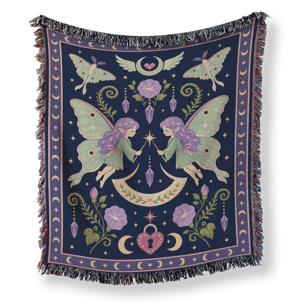 Luna Moth Twin Fairies Blanket