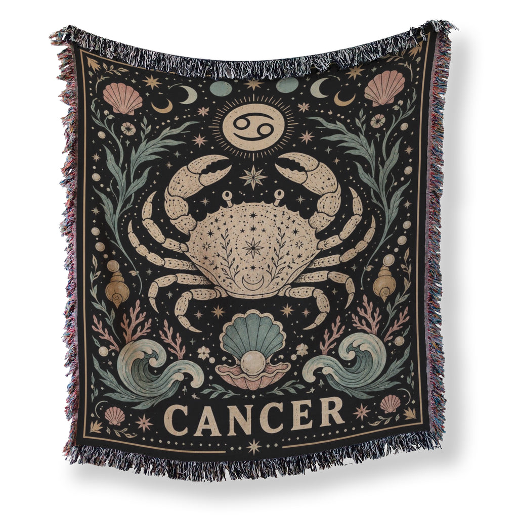 Cancer Moonlit Crab Zodiac Blanket