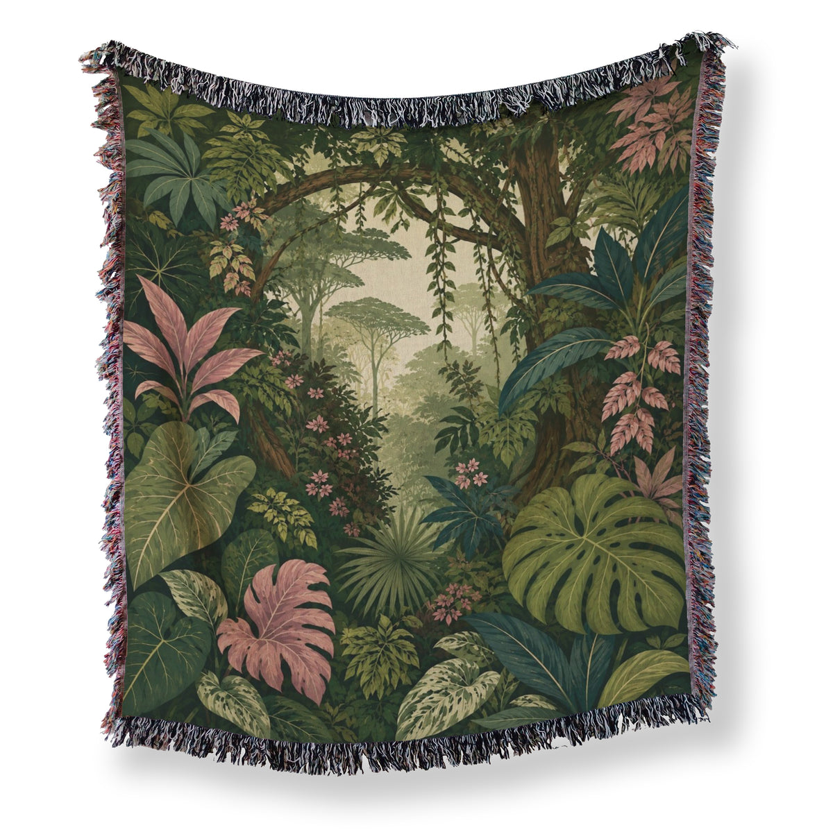 The Blushing Jungle Blanket