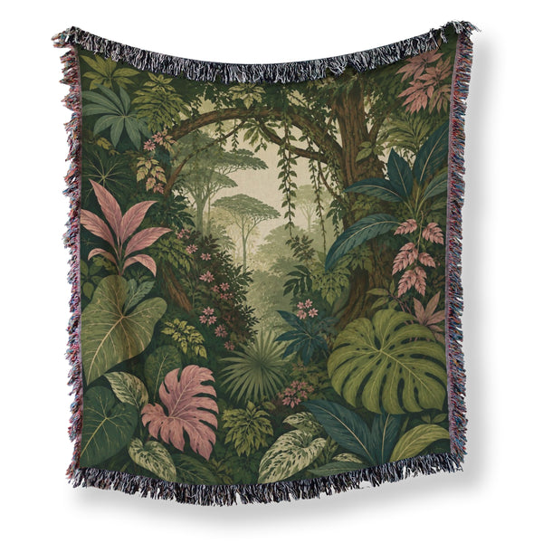 The Blushing Jungle Blanket