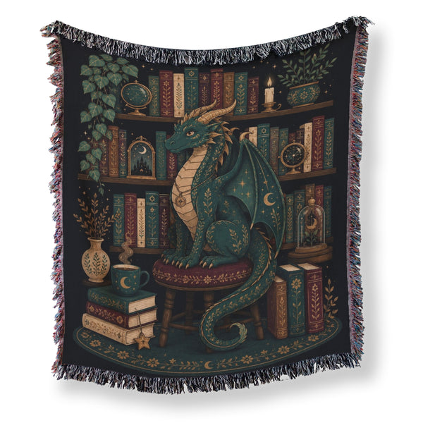 Emerald Dragon Celestial Library Blanket