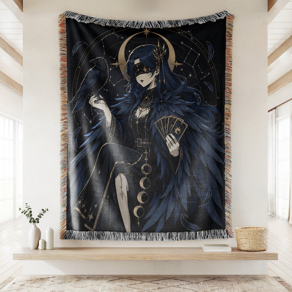 Raven Oracle Celestial Blanket