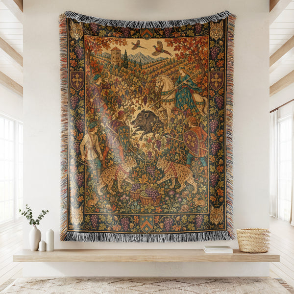 The Autumn Boar Hunt Blanket
