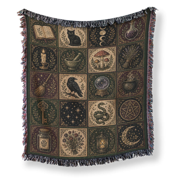 The Witch's Cabinet Patchwork Blanket