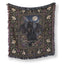 Winged Familiar Black Cat Blanket