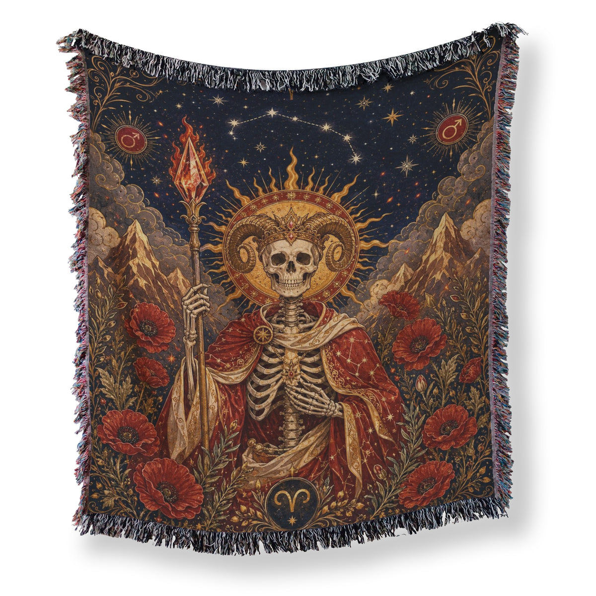 Aries Flamebearer – Gothic Zodiac Blanket