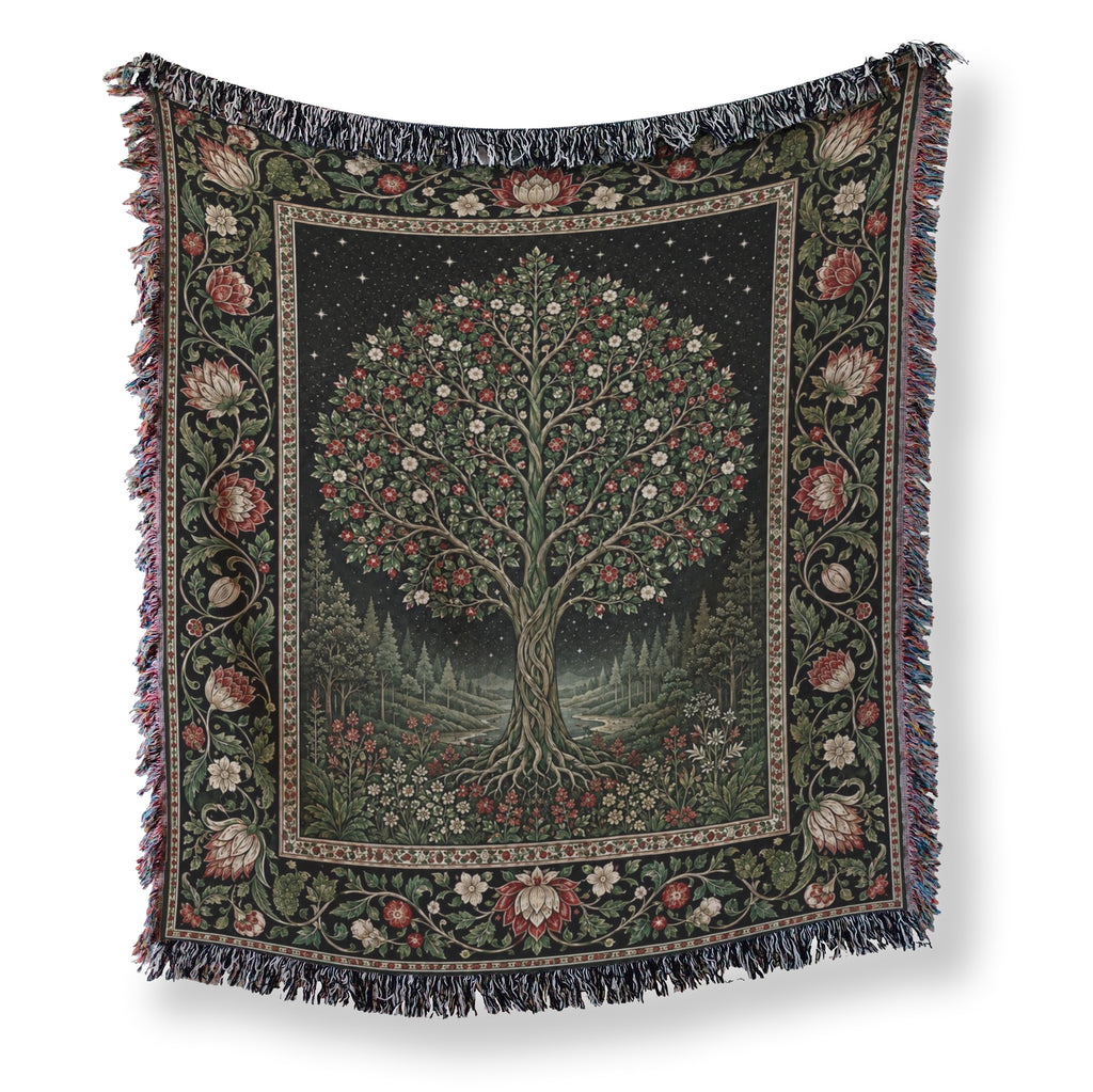 Starlit Rose Tree Blanket