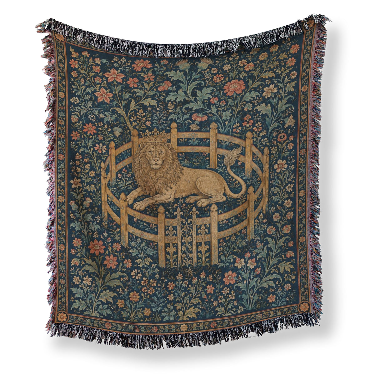 The Crowned Lion in the Garden Blanket