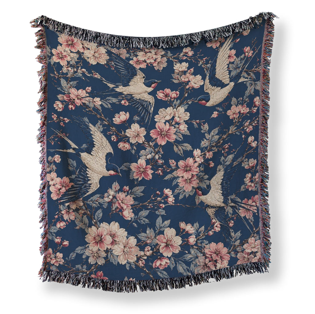 Swallows & Blossom Blanket