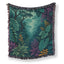 Teal Rainforest Garden Blanket