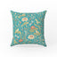 Lotus Pond Frogs – Turquoise Botanical Pillow