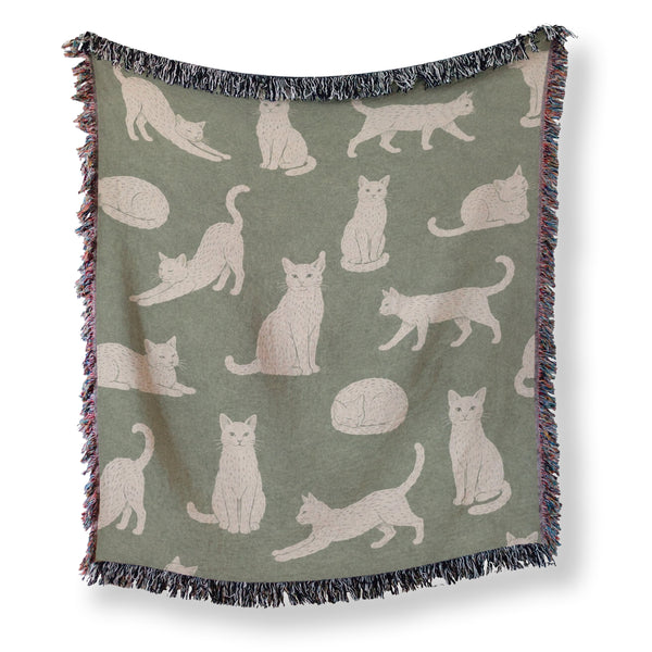 Sage Green Cat Blanket