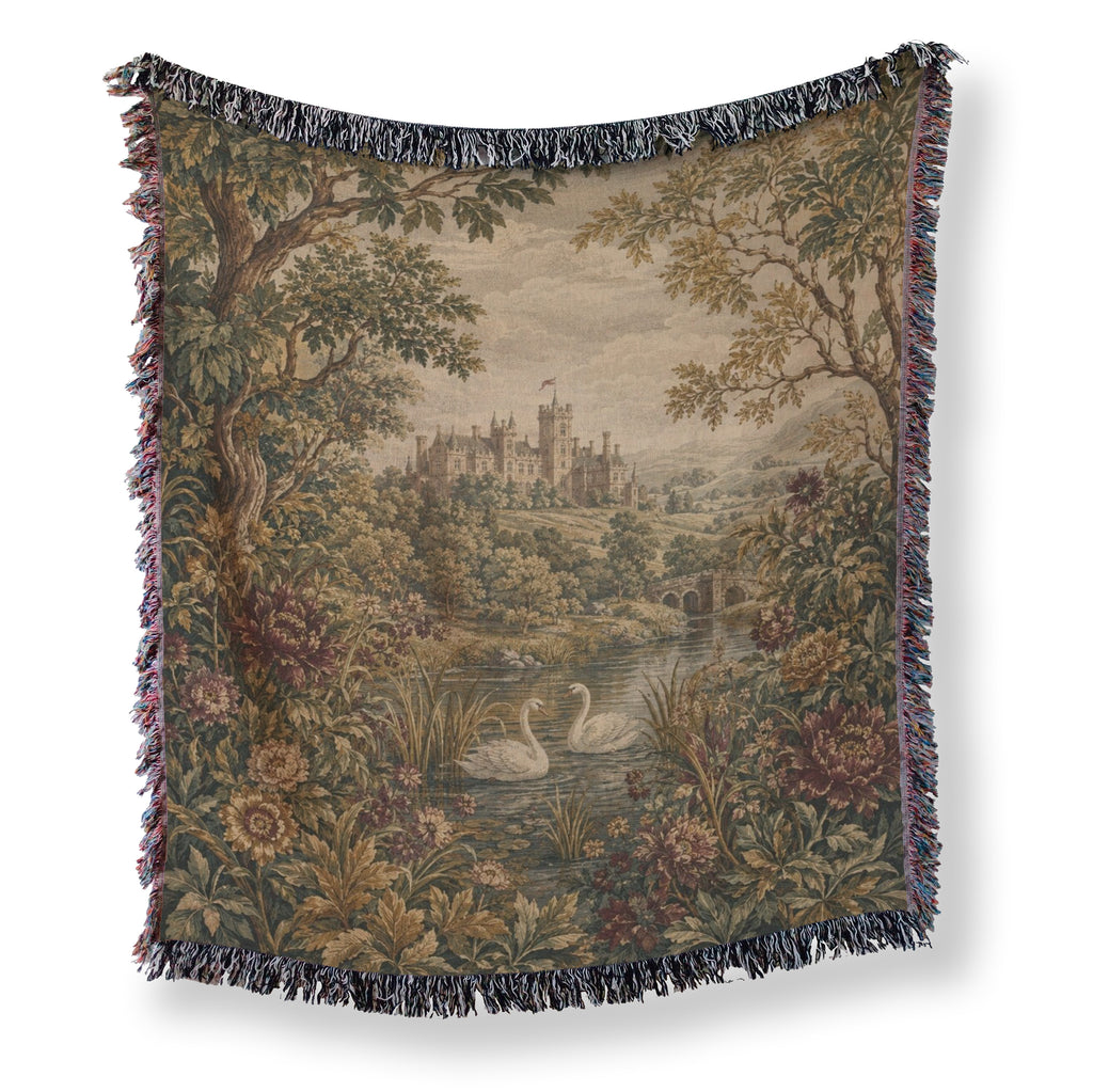 Swans of the Castle Lake Blanket