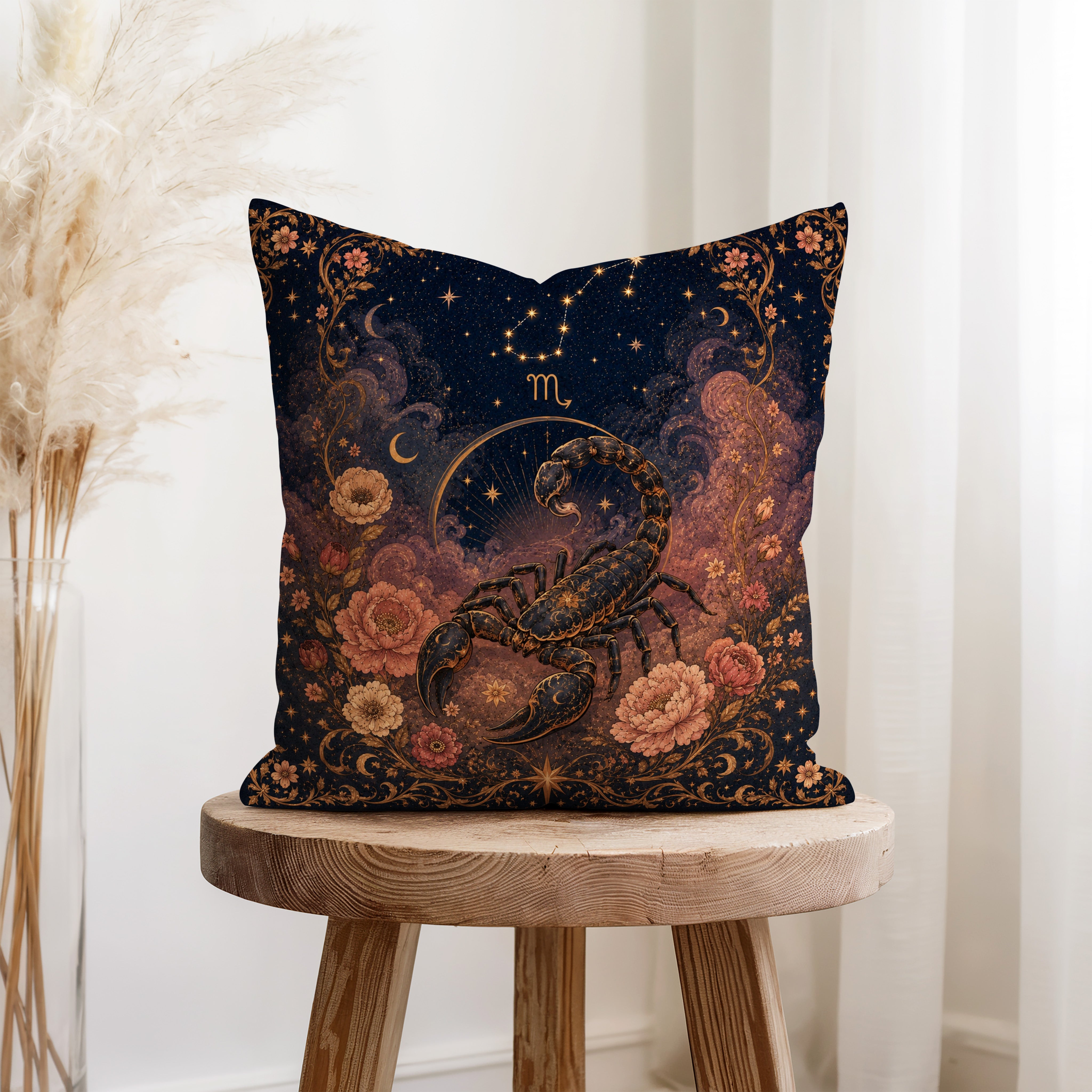 The Starry Scorpion – Scorpio Zodiac Pillow Secondary image